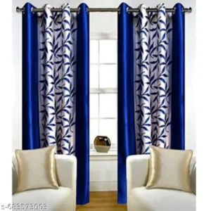 Polyester 7 Feet Door Curtains Set of 2 - Ghar Ke Parde