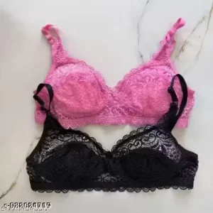 Pack of 2 Stylish Net Frill Bra for Women – Multicolor